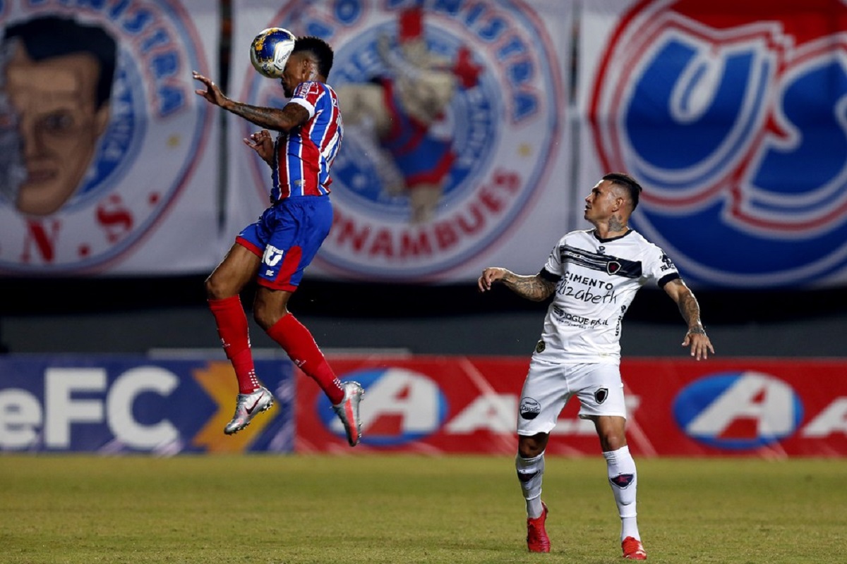 Bahia x Santos duelam pelo Brasileirão 2021. Créditos: Reprodução Twitter